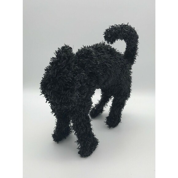 Antique SCARY Black Witches Cat - Cellophane HALLOWEEN Decoration Figural Decor - Picture 4 of 7